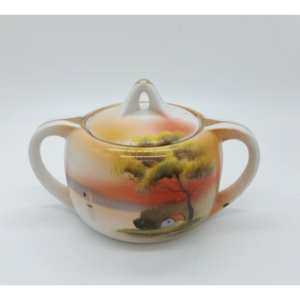 Antique Noritake Morimura Hand painted Sugar bowl